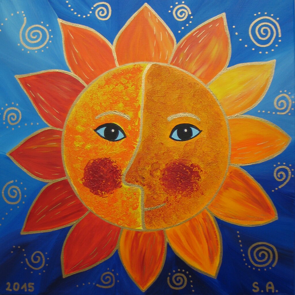 2.42 40x40 sonne mit blauen augen